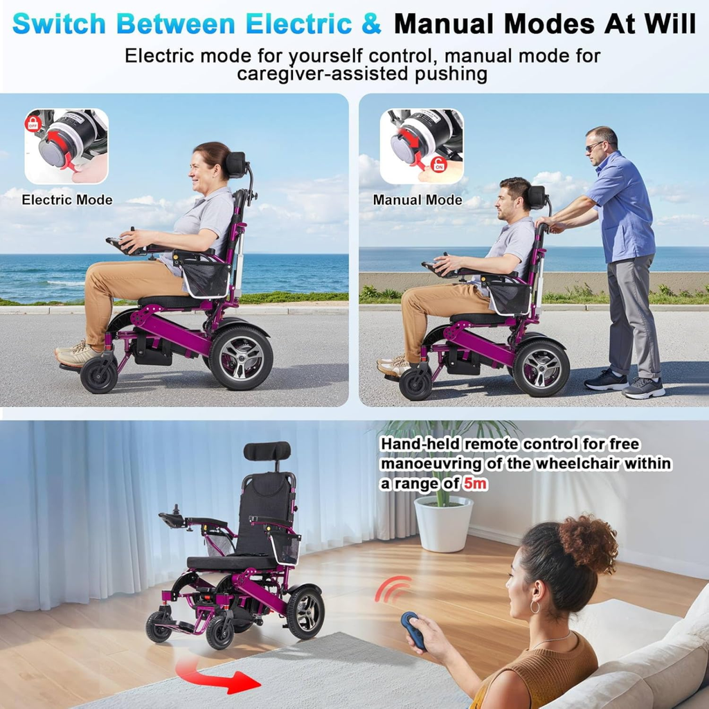 GICS Regal 700R Electric Reclining Wheelchair