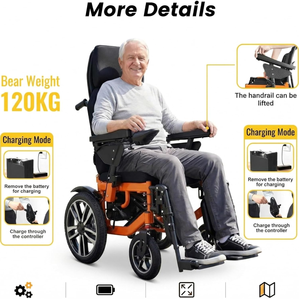 GICS Comfort 600R Reclining Electric Wheelchair