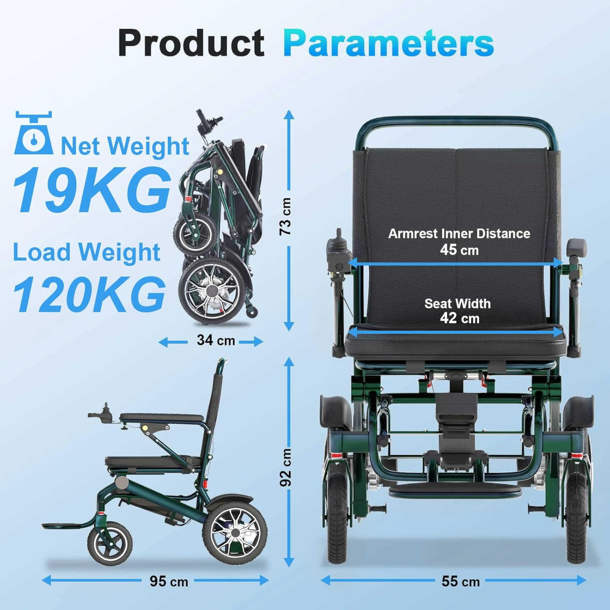 GICS Featherlite 700R Electric Wheelchair