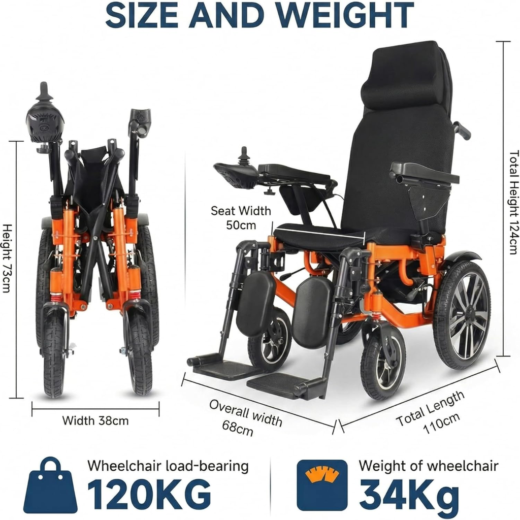 GICS Comfort 600R Reclining Electric Wheelchair