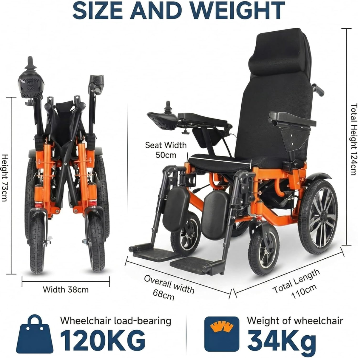 GICS Comfort 600R Reclining Electric Wheelchair