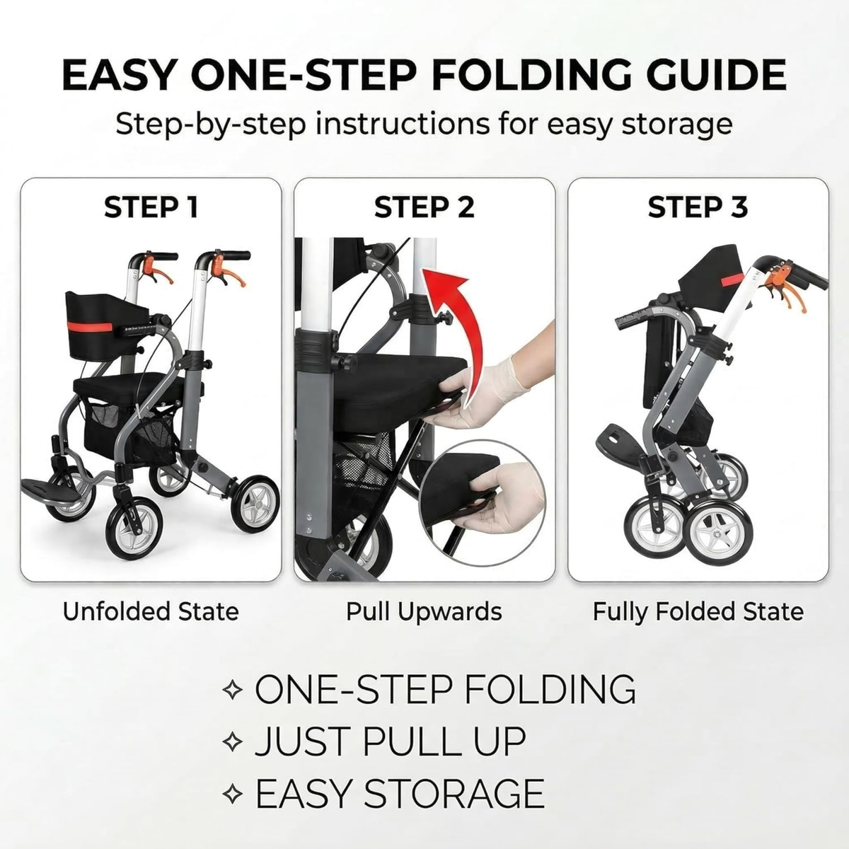 GICS Flex 4-in-1 Rollator Walker