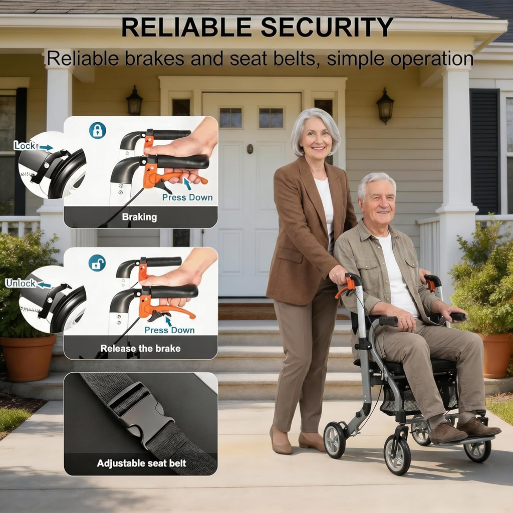 GICS Flex 4-in-1 Rollator Walker